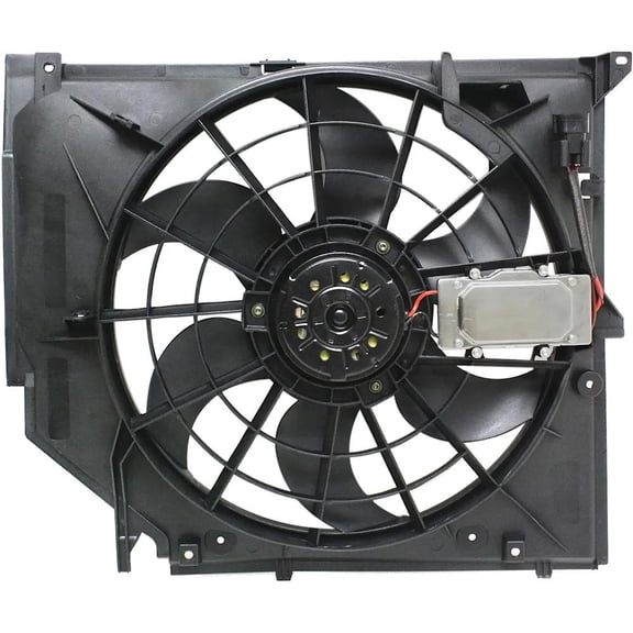 Radiator Cooling Fan Assembly Compatible with 1999-2006 BMW 325Ci 2.5L (01-06) 325i 2.5L (01-05) 3.0L (06) 325xi (01-05) 328Ci 2.8L (00) 328i 2.8L (99-00) BM3115108 B160913 17117561757