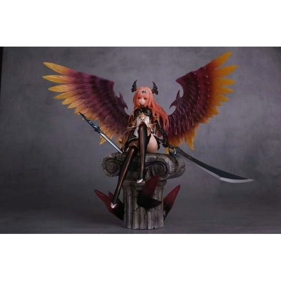 New Rage of Bahamut Dark Angel Olivier (Sitting Ver) Character Anime Model Statue Action Figures Desktop Ornament Popular Decorations Fan Souvenirs Creative Gift Collectable