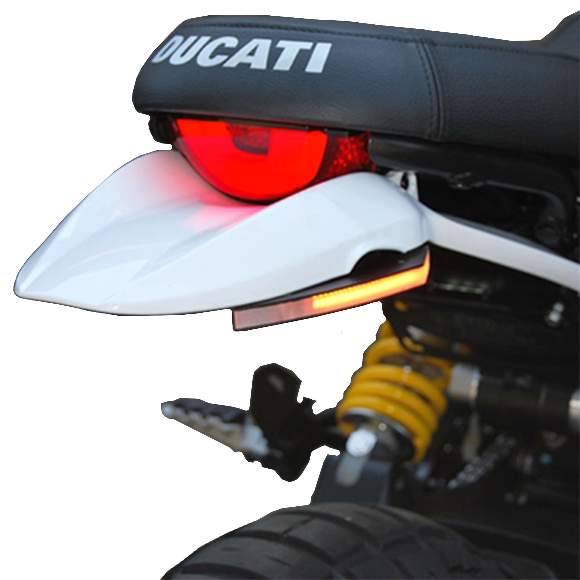 New Rage Cycles Ducati Scrambler Desert Fender Eliminator with Turn Signals