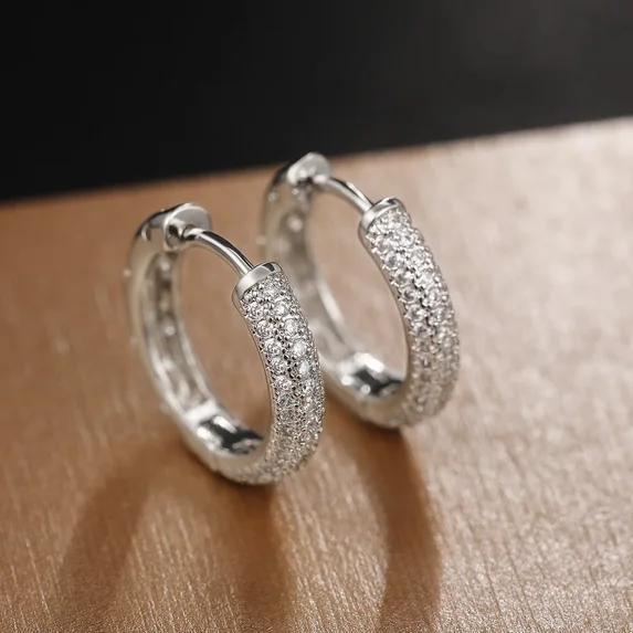 New New Rainbow Rectangular Cubic Zirconia Hoop Earrings for Women Bling Luxury Wedding Accessories Party Fashion Jewelry