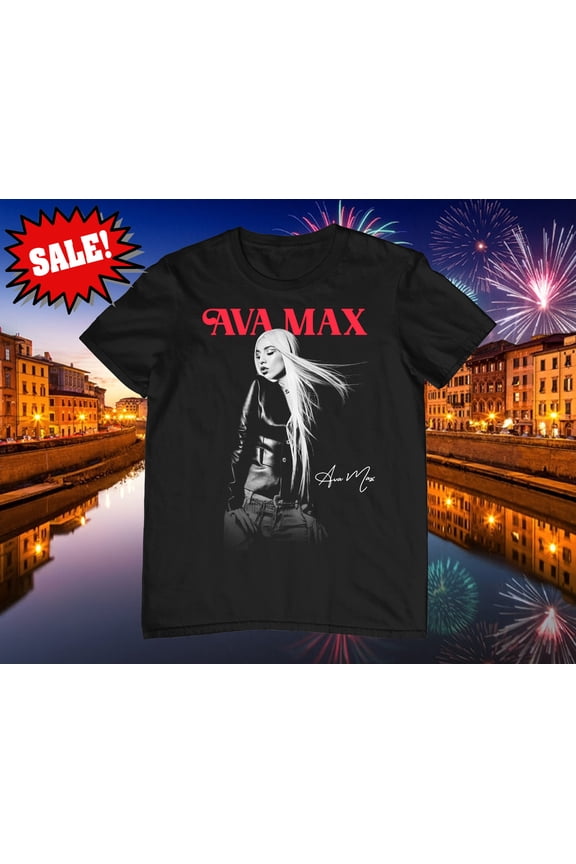 New Rare! Ava Max Singer Heavy Cotton Black All Size For Men Shirt TT039