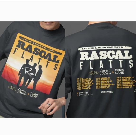 New Rascal Flatts 2026 Tour T shirt, Unique Fan Gift, Flash Ship ...