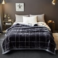 thumbnail image 1 of New Raschel plush thickened warm blanket 1PC 150/180/200cm nap air-conditioned room the aircraft  machine washable, 1 of 10
