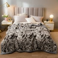 thumbnail image 1 of New Raschel plush thickened warm blanket 1PC 150/180/200cm nap air-conditioned room the aircraft  machine washable, 1 of 10