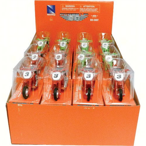 New-Ray  00417; Replica 1:32 Mini Bike Set 4 Assorted Mini Bikes