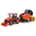 thumbnail image 1 of New Ray 1/18 Plastic Kubota M5-111 Tractor with Hay Baler & Sounds SS-33033, 1 of 2