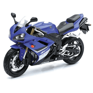 New Ray 1:12 Scale Yamaha YZF-R1 2016 Blue Motorcycle Model - Diecast With Rolling Wheels