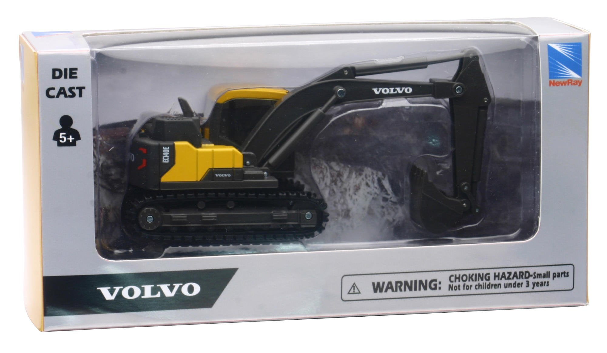 New Ray BTP Volvo 1/50EME, 32113, Yellow - Walmart.com
