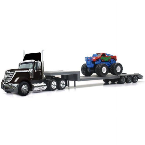 New Ray International Lonestar,Lowboy W Monster Truck 143 Scale 18 Diecast Toy #16653 Black