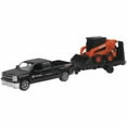 thumbnail image 1 of NewRay kubota SSV65 Skid Steer with Chevy Pickup & Trailer, 10\", Orange, Black, 1 of 2