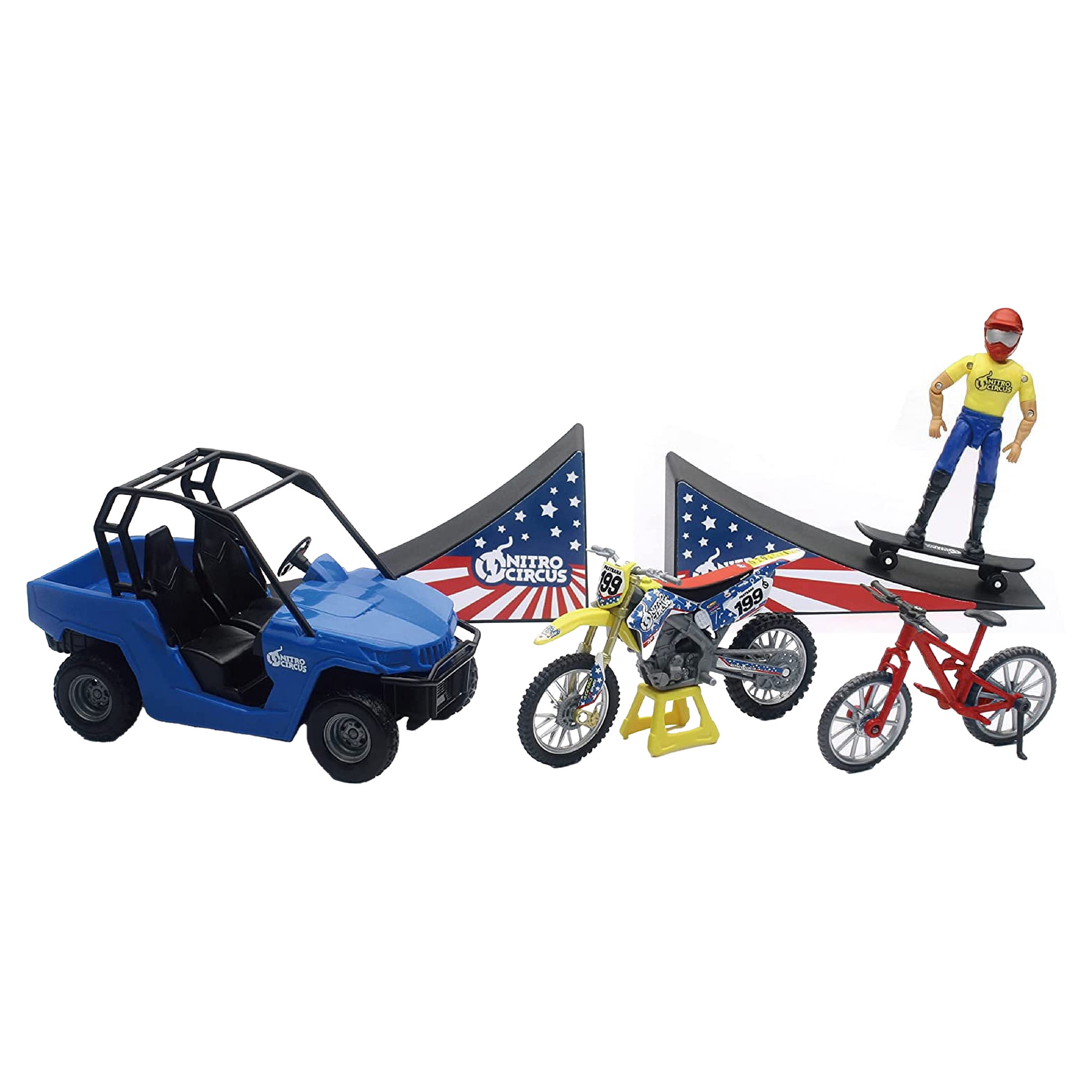 New Ray Toys Licensed Die-Cast Nitro Circus Play Set with New Ray Toys Licensed Die-Cast Nitro Circus Play Set with