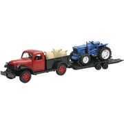 New-Ray Toys SS-54296B 1-32 1946 Dodge Power Wagon with Farm Tractor