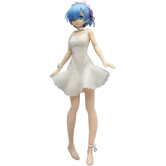 New Re: Zero Starting Life in Another World:Rem (Dress) Character Anime Statue Desktop Ornament Cartoon Decorations Girl Collectible Otaku Collection Creative Gift