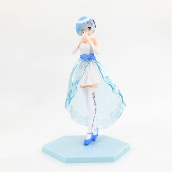 New Re Zero Starting Life in Another World Rem (Wedding Dress Ver) Character Anime Model Statue Action Figures Desktop Ornament Popular Decorations Fan Souvenirs Creative Gift Collectable