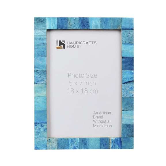 Handicrafts Home 5x7 Classic Bone Inlay Picture Frames Picture Frames, Turquoise