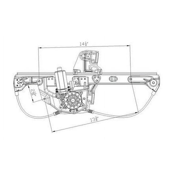 New Rear Left Window Regulator Compatible With Cadillac Deville 2000 2001 2002 2003 2004 2005 By Part Numbers GM1550119 82214 15522011L WL42060 741583 10393234