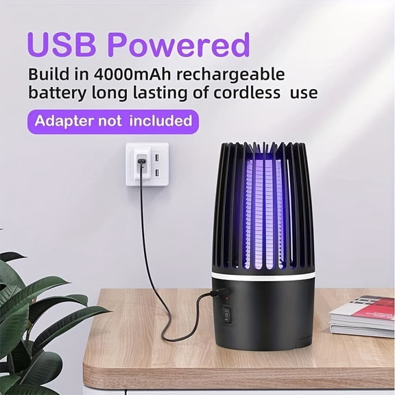 New Rechargeable Electric Bug Zapper & Mosquito Trap, USBpowered hangable insect killer, nontoxic safe for pets, ideal for home, kitchen and backyard