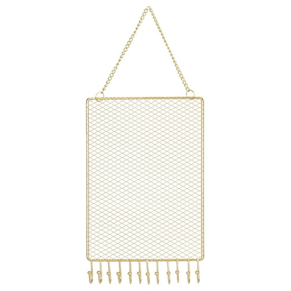 New Rectangular Metal Grid Jewelry Wall Hanging Accessories Storage Rack Nail Earring Pendant Necklace Display Rack,Jewelry Hanging Goods Storage Rack Nail Earrings Pendant Necklace Display Rack