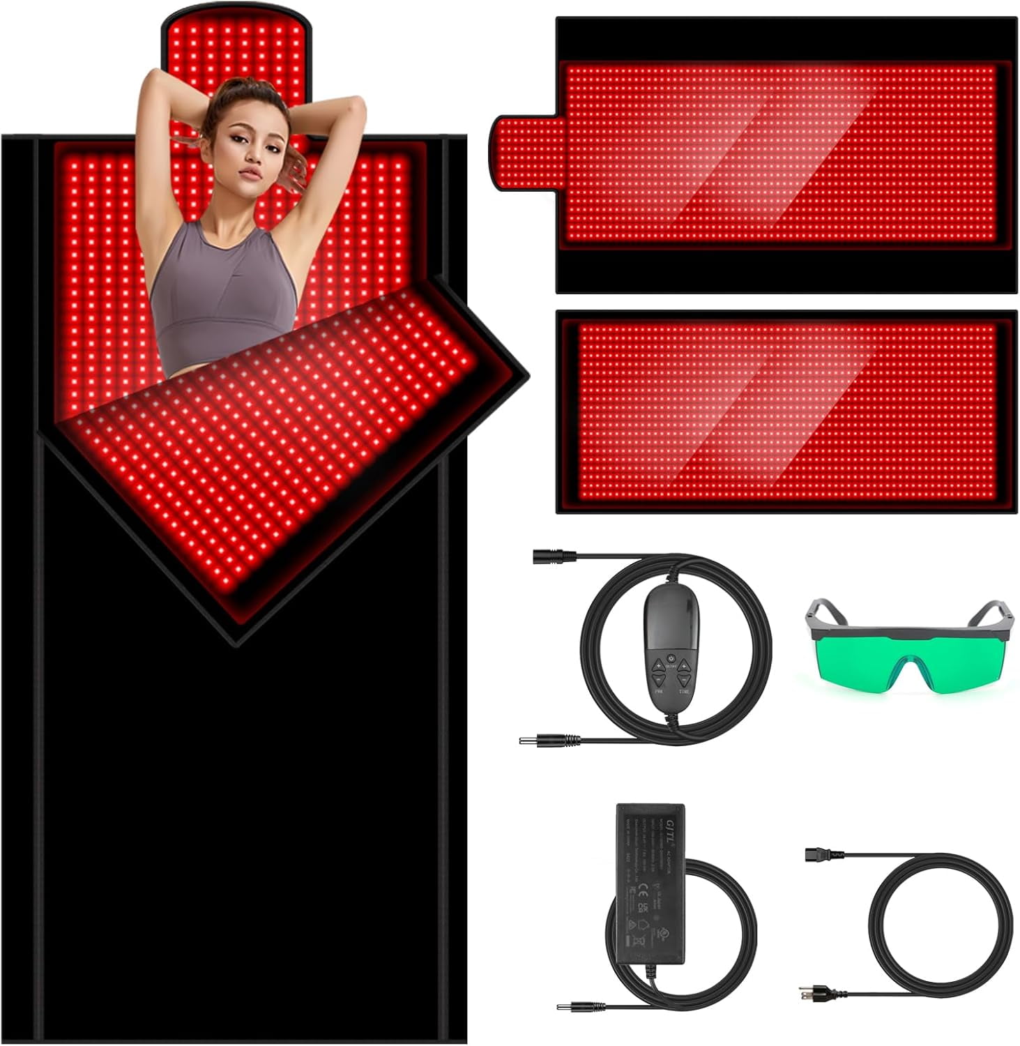 New Red Light Therapy Mat Full Body 84.6'' x 33.5'' 2680pcs LED Beads 660nm&850nm Red Light Therapy Device, Large Infrared Light Therapy Mat Sleeping Bag, Full Body Coverage, for Pain Relief, Energy