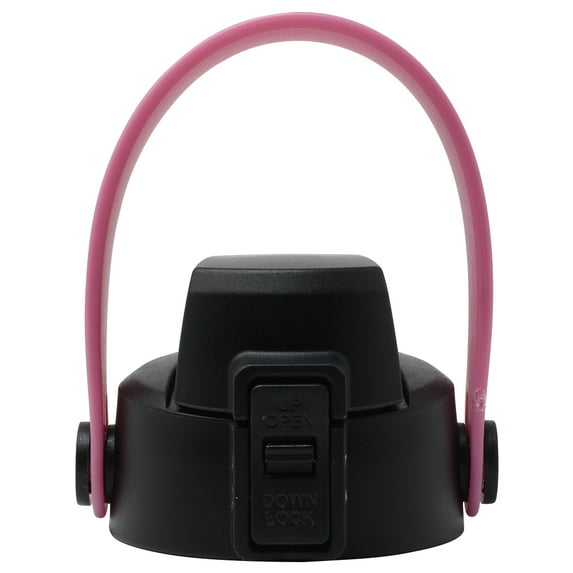 New Redesigned Aquatix 21 ounce FlipTop Bottle Cap with Removable ROSE GOLD / VIOLET Strap Handle