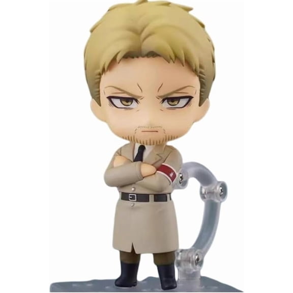 New Reiner Figure, q Version Replacement face Movable Reiner Braun Figurine 10cm/3.9inch PVC Character Model Statue Collectible Craft Gift