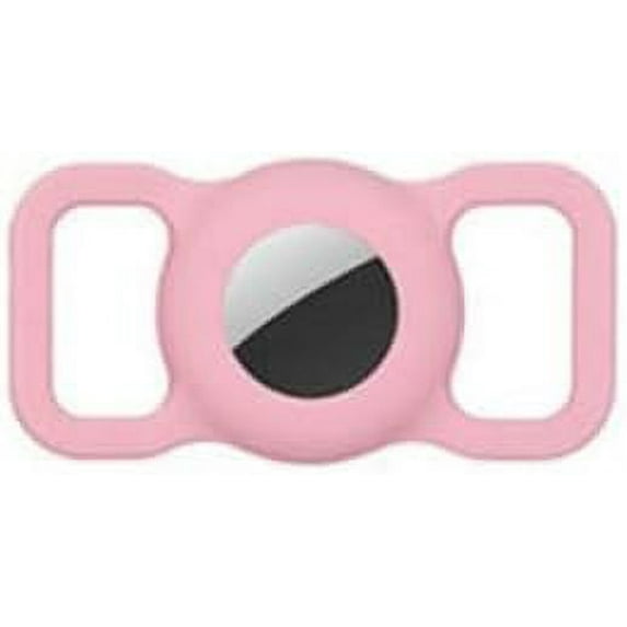 New Reinforced Silicone Design, AirTag Holder for Dog Collar, Snugly Grips onto AirTag Tightly, Durable and Lightweight, No Swaying Motion (Pink)