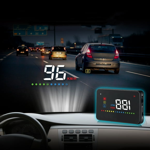 New Release,Colour Screen Vehicle Mounted Display Vehicle OBD HD Projector HUD Up Display, Speed, Rotational Speed, Water Temperature, Voltage, Driving Distance