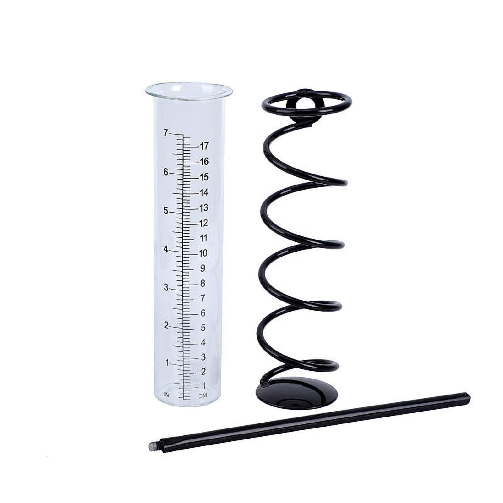 New Release Jgf844 Garden Standing Stake Rain Gauge Clear Glass Tube Rain Gauge 5 Inch