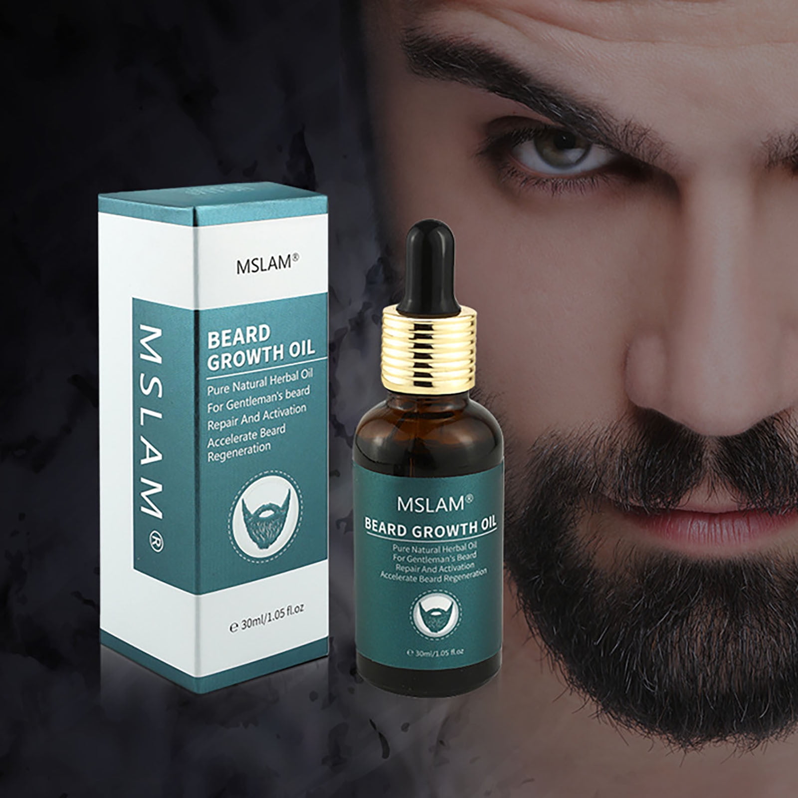 New Release! JGF844 Men's Beard Oil - Subtle Sandalwood Aroma Deeply Moisturizes And Softens Your Beard Adding Natural Flashnatural Shea 30ml