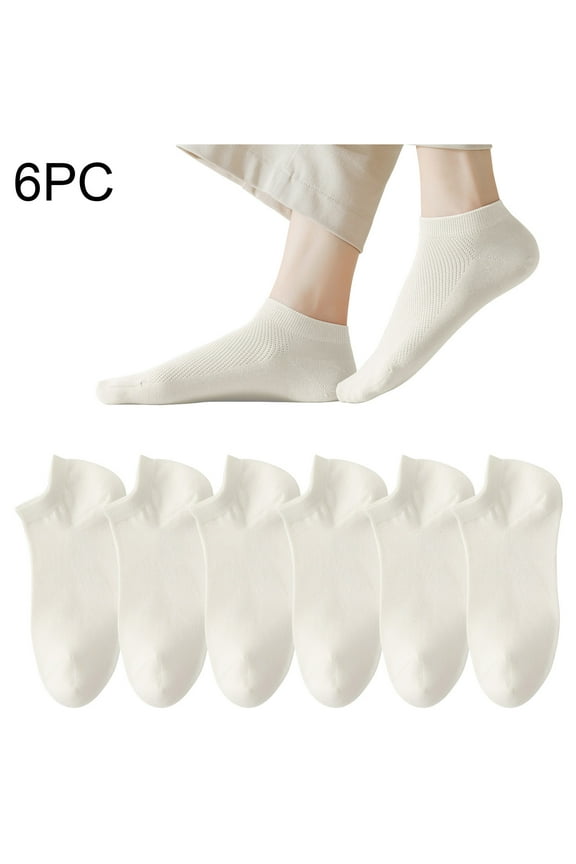 6 Pairs Womens Socks Mesh Ventilation Non Slip Liner Footies Thin Socks Lightweight Socks