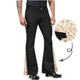 thumbnail image 1 of LADIGASU Men's Dancing Party able Personality Sequin Solid Color Pocket Casual Cool Flare Pants, 1 of 7