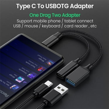 New Release,USB C-type OTG Hub For Mobile Phone 2-in-1 C-type To USB 3.0 Adapter,PD Charger With Laptop And Table,Vsgery,Black