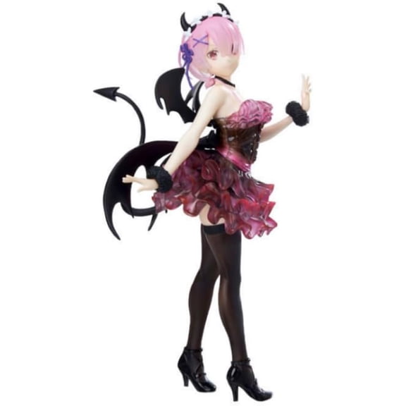 New Rem Figure Ram Figure Standing Devil Angel Figurine 22cm/8.7inch PVC Characters Decorations Collectible Handicrafts Souvenirs for Anime Fans Gifts (ram)