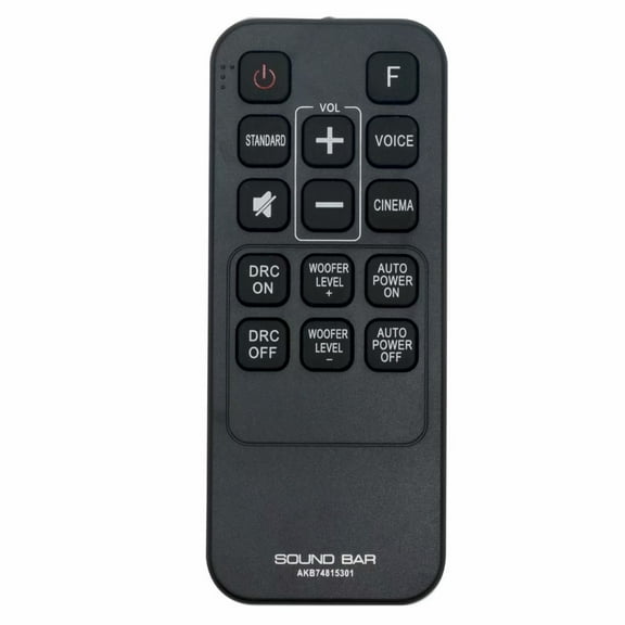 New Remote Control AKB74815301 for LG Sound Bar Soundbar LAS160B LAS260B LAS454B LAS465B
