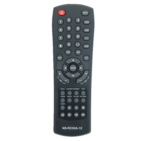 New Remote Control NS RC02A 12 for INSIGNIA TV NS 42L780 NS 46L780 NS 55L780 Black Color 1 Piece