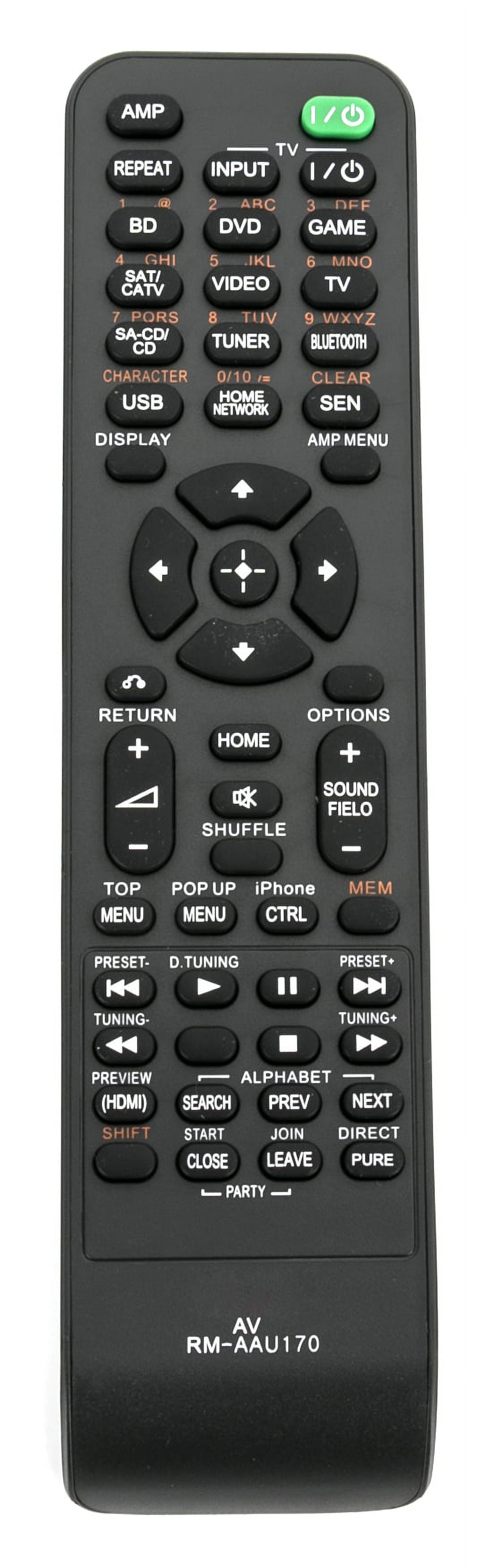 Télécommande De Remplacement Pour Sony RM-AAU170 RM-AAU168 RM