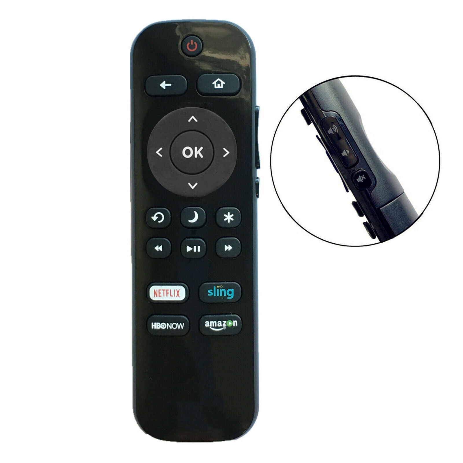 New Remote LCRCRUS17 for Sharp ROKU TV with Netflix Sling HBONOW