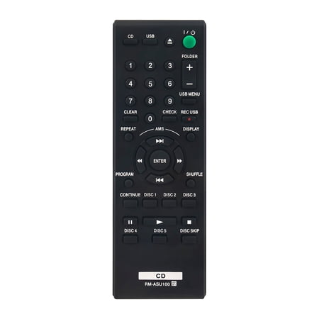 New Remote RM-ASU100 Control Compatible with CD Changer Compact CDPCE500 CDP CE500 Disc Player CDP-CE500