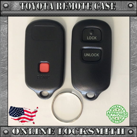 New Remote Shell Keyless Entry Fob Case For Toyota Lock Unlock and Panic Buttons