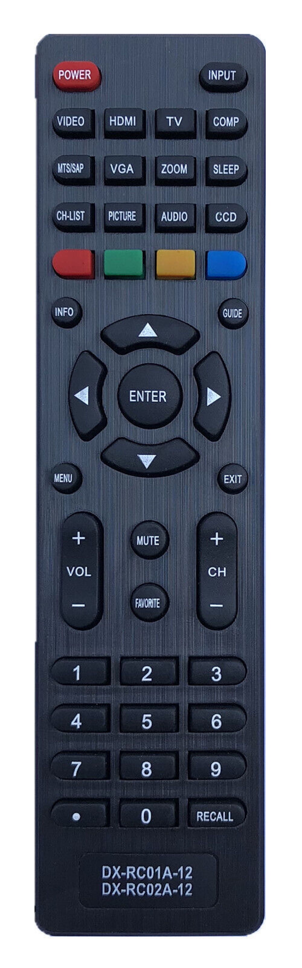 New Remote for DYNEX TV DX37L130A11 DX32E150A1 DXRC01A12
