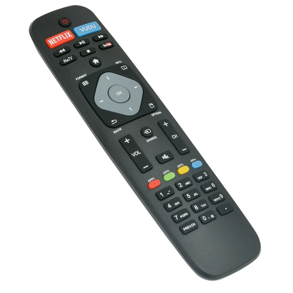 Hotsmtbang Replacement Remote Control For Philips 40PFL4901/F7, 43PFL4901/F7 Series 4000 Smart TVs – No Programming Needed