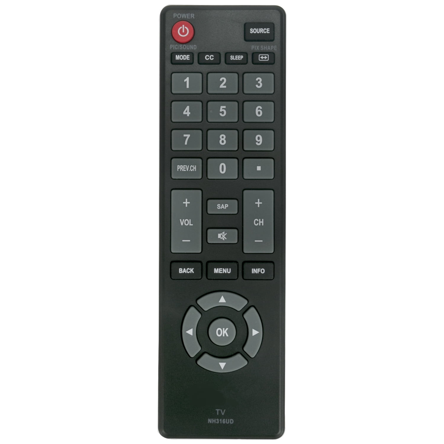 Sanyo TV Control Remote Replacement NH316UD for FW32D06F-B 