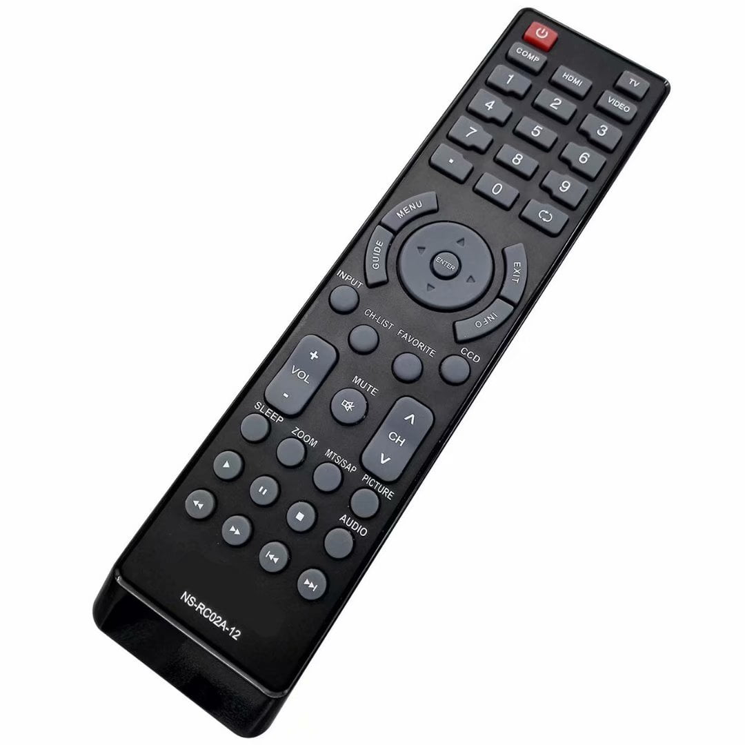 Replacement Remote Control For Insignia TVs (Model NS-RC02A-12) - Fits NS-32L120A13, NS-40L240A13 & More