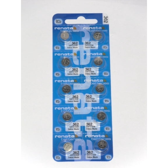 New Renata 10 Pcs/ 1 Card Silver Oxide Battery SR721SW, 362