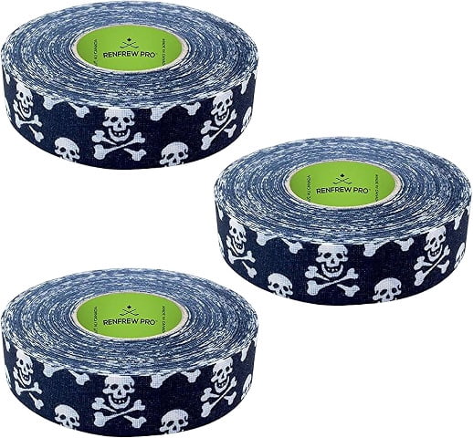 New Renfrew 3 Pk Skull Cross Bones Hockey Stick Blade Shaft TAPE Rolls 24mmx25m