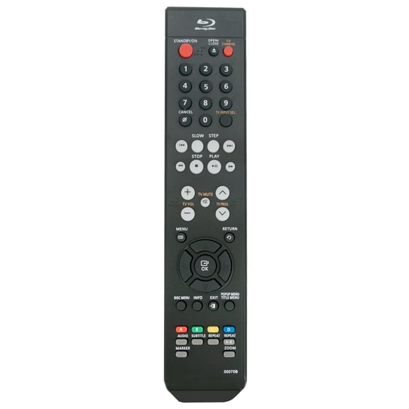 New Replace AK59-00070B Remote Control Compatible with Samsung Blu-ray Disc DVD Player BD-P1500 BD-P2550 Bd-p2500 BD-P1400 BD-UP5000 BD-P1200 BD-UP5000/XAA