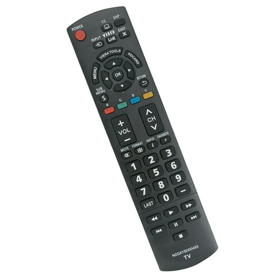New Replace Remote N2QAYB000485 Sub N2QAYB000570 compatible with Panasonic Plasma TV TC-42PX14 TC-42PX24 TC-42PX34 TC-50PS14 TC-50PS24 TC-55AS680U TC-P46S1 TC-P46S2 TC-P46U1 TC-P50C1 TC-P50C2
