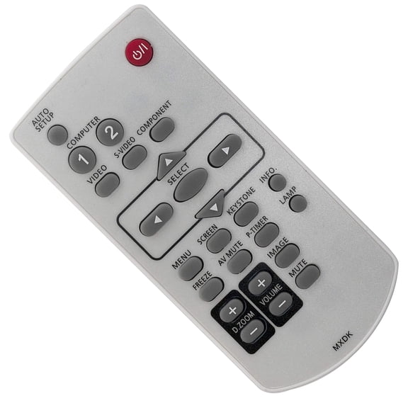 New Replaced Remote MXDK Sub MXDA MXCZ compatible with Panasonic Projector PT-LW25HU PT-LX22U PT-TW230U PT-TW231RU PT-TW250U PT-TW340U PT-TW341RU PT-TX210U PT-TX310U PT-TX400U PT-VW330U PT-VW430U