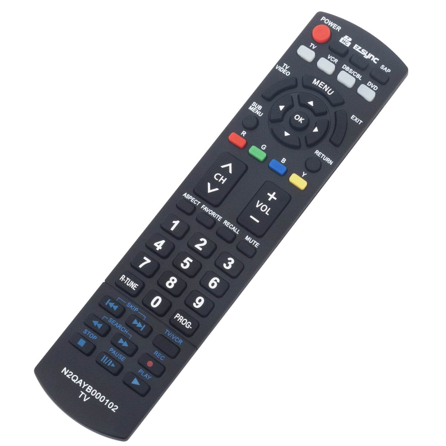 New Replaced Remote N2QAYB000102 compatible with Panasonic Plasma