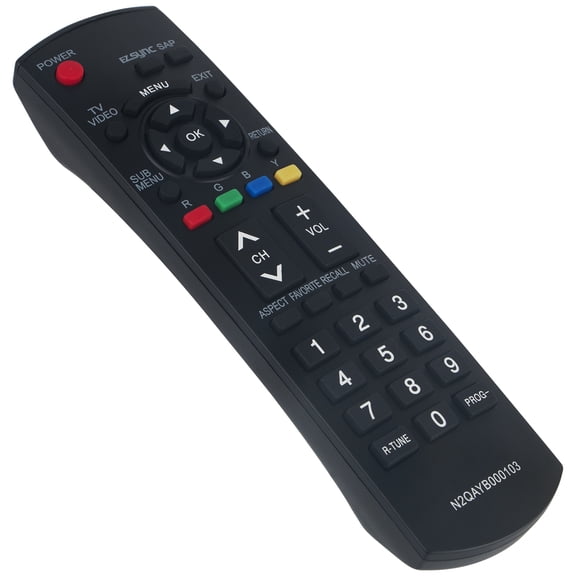 New Replaced Remote N2QAYB000103 compatible with Panasonic TV PT-56LCX70 PT-61LCX7 PT-50LCX7 PT-56LCX7 PT-61LCX70 TC-26LE70 TC-32LE70 TH-42PE7U TH-42PX75U TH-42PX75UP TH-50PX75U TH-58PE75U
